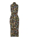 Vivienne Westwood Sleeveless Cj Midi Dress In Black