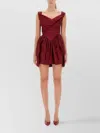 Vivienne Westwood Mens Carmine Sunday Draped Cotton-poplin Midi Dress In Red