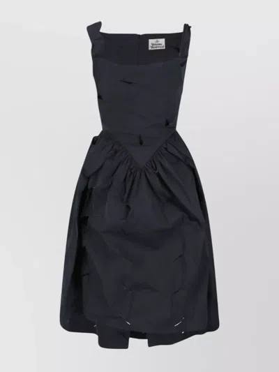 VIVIENNE WESTWOOD SLEEVELESS RUCHED DRESS CUT-OUT ACCENTS