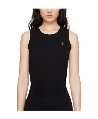 Vivienne Westwood Sleeveless Vest With Round Neck In Black