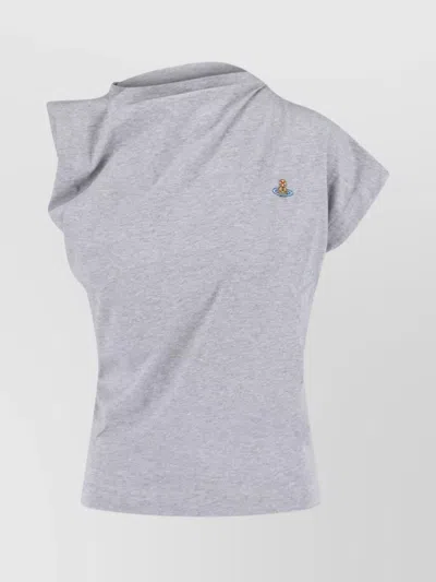 Vivienne Westwood Sleeves Asymmetry Casual Soft Stretchable In Gray