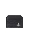 Vivienne Westwood Logo Plaque Milan Card Holder In Black