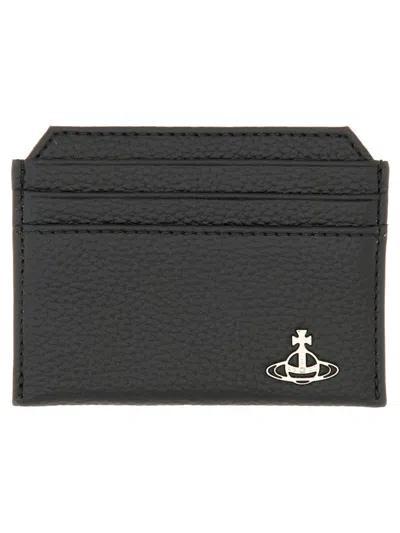 Vivienne Westwood Slim Card Holder In Black
