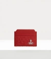 Vivienne Westwood Slim Card Holder Nappa Leather Red One Size Unisex In Red