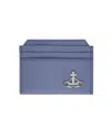 Vivienne Westwood Blue Slim Card Holder In Purple