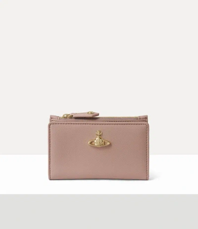 Vivienne Westwood Slim Flap Card Holder Saffiano Leather Plain Barley-3d-orb One Size Women