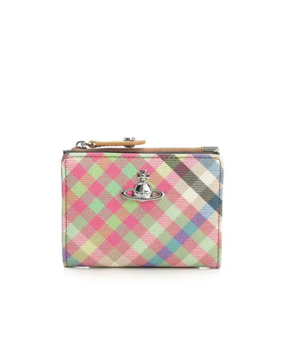 Vivienne Westwood Slim Flap Card Holder In Multi