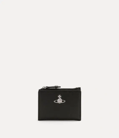 Vivienne Westwood Slim Flap Card Holder Supple Leather Black One Size Women