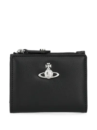Vivienne Westwood Slim Flap Cardholder In Black