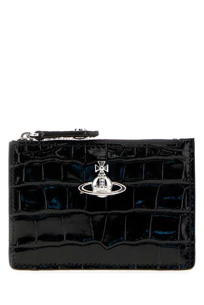 Vivienne Westwood Slim Lg Card Holder In Black