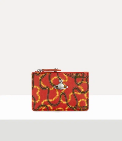 Vivienne Westwood Slim Long Card Holder Buccia D'arancia Poppy-red-wiggle One Size Women