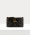 Vivienne Westwood Slim Long Card Holder Emboss Snake Leather Black One Size Women In Black