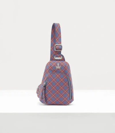 Vivienne Westwood Sling Bag Polyurethane / Polyester / Cotton Blue-orange-tartan