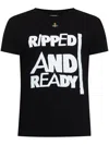 Vivienne Westwood Ripped And Ready Peru T-shirt Organic Rib Jersey Black M Unisex In Black