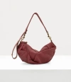 Vivienne Westwood Small Agnes Shoulder Bag Washed Leather Wine In Wine
