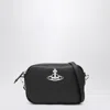 Vivienne Westwood Adjustable Strap Shoulder Bag With Rear Zip Pocket In Black