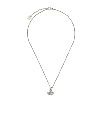 Vivienne Westwood Small Ball Pendant Necklace In Gray