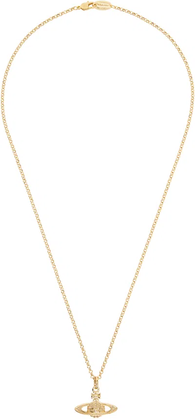 Vivienne Westwood Small Bas Relief Pendant Necklace In Gold