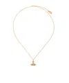 Vivienne Westwood Gold Pina Small Bas Relief Pendant Necklace In Yellow