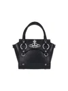 Vivienne Westwood Hardware Silver Structured Shape Top Handles In Black