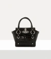 Vivienne Westwood Small Betty Handbag Emboss Croc Leather Black In Black