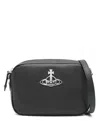 Vivienne Westwood Adjustable Strap Shoulder Bag With Rear Zip Pocket In Black