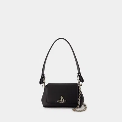 VIVIENNE WESTWOOD VIVIENNE WESTWOOD  SMALL BLACK SMOOTH HAZEL SHOULDER BAG