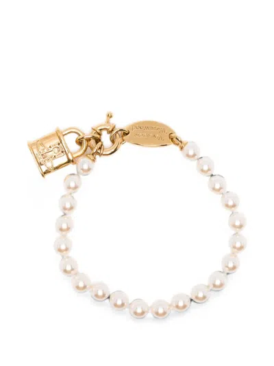 Vivienne Westwood Small Celestia Padlock-pendant Bracelet In Metallic