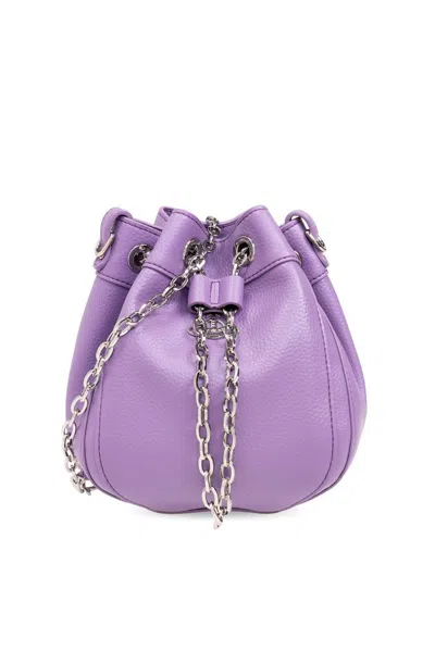 Vivienne Westwood Small Chrissy Faux Leather Bucket Bag In Purple