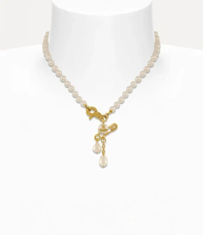 Vivienne Westwood Small Claude Necklace Gold Pearls Women