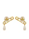 Vivienne Westwood Claude Small Stud Embellished Earrings In Gold