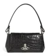 Vivienne Westwood Womens Black Hazel Croc-embossed Leather Top-handle Bag In Black