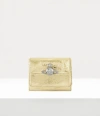 Vivienne Westwood Small Flap Purse Metallic Crinkle Gold One Size Women In Gold