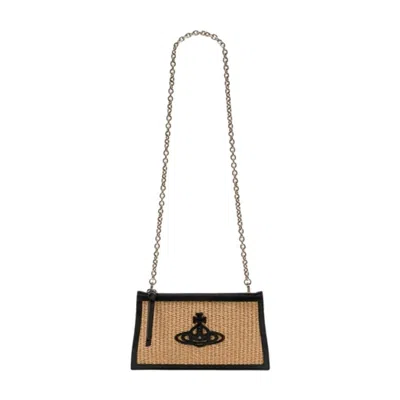 Vivienne Westwood Small Flat Zip Clutch -  - Cotton - Multi