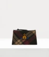 Vivienne Westwood Small Flat Zip Clutch Harris Tweed Check Light-check