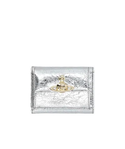 Vivienne Westwood Small Flip Wallet In White