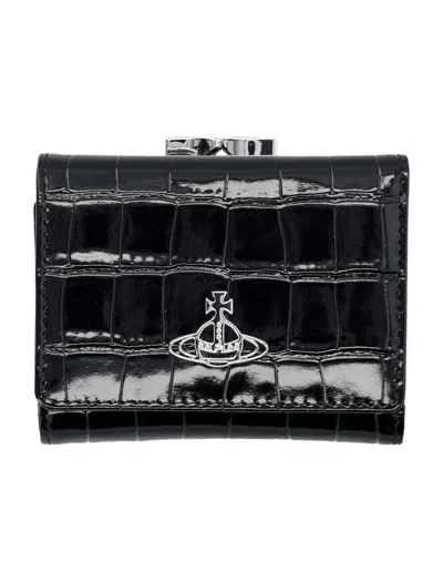 Vivienne Westwood Small Frame Wallet In Black