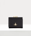 Vivienne Westwood Small Frame Wallet Faux Leather Black One Size Women In Black