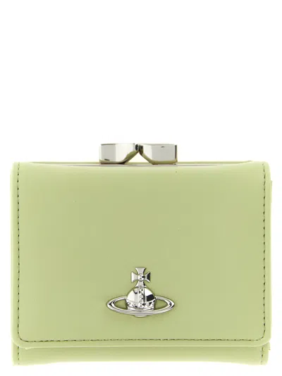 Vivienne Westwood Small Frame Wallet In Green