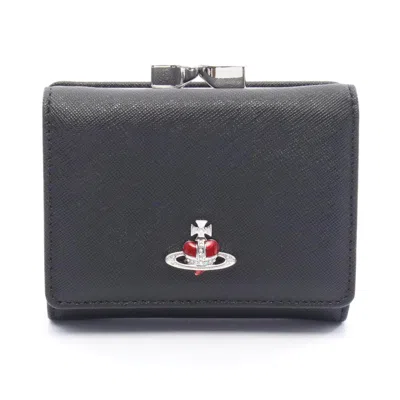 Vivienne Westwood Small Frame Wallet Leather Wallet In Black