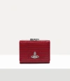 Vivienne Westwood Small Frame Wallet Mini Croc-embossed Red One Size Women In Red