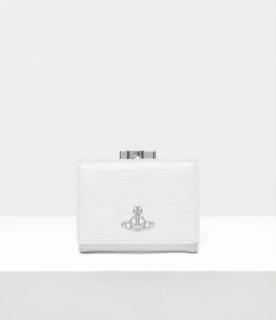 Vivienne Westwood Small Frame Wallet Mini Croc-embossed White One Size Women