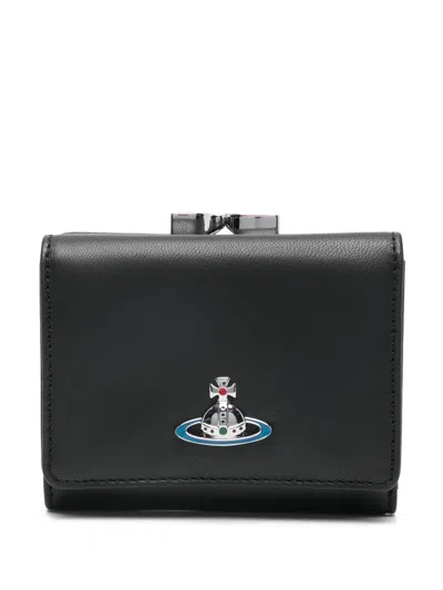 Vivienne Westwood Small Frame Wallet In Schwarz