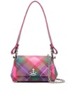 Vivienne Westwood Hazel Checked Small Shoulder Bag In Pink