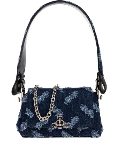 Vivienne Westwood Small Hazel Tote Bag In Blue