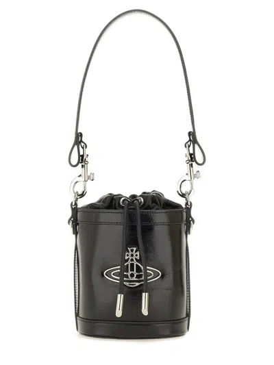 Vivienne Westwood Small "kitty" Bucket Bag Unisex In Black