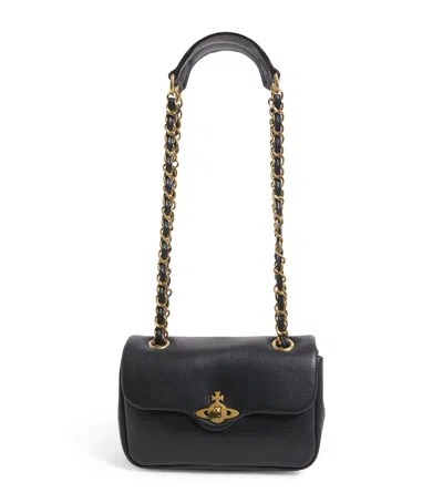 Vivienne Westwood Small Leather Anita Shoulder Bag In Black
