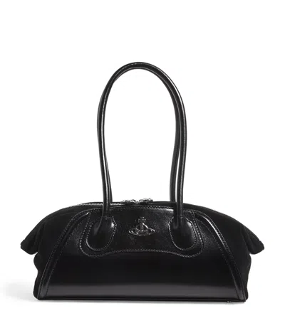 Vivienne Westwood Small Leather Shirley Holdall In Black