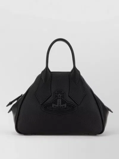 Vivienne Westwood Small Leather Yasmine Shoulder Bag Top Handles In Black