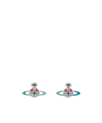 Vivienne Westwood Small Neo Bas Relief Earrings In Multi